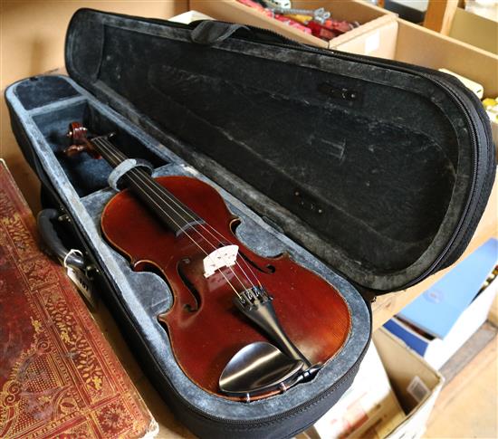 Violin in case  (black case)